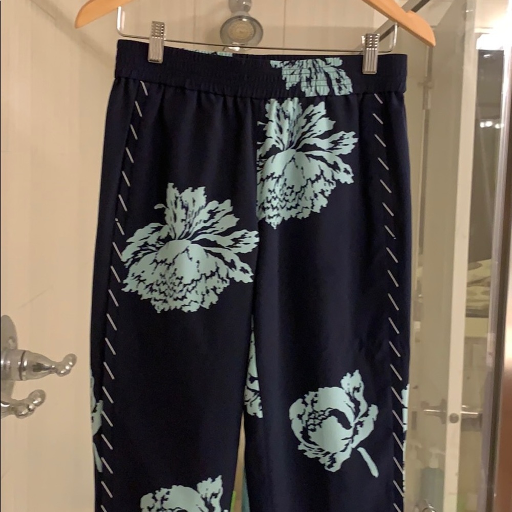 JCrew floral print pajama style capris